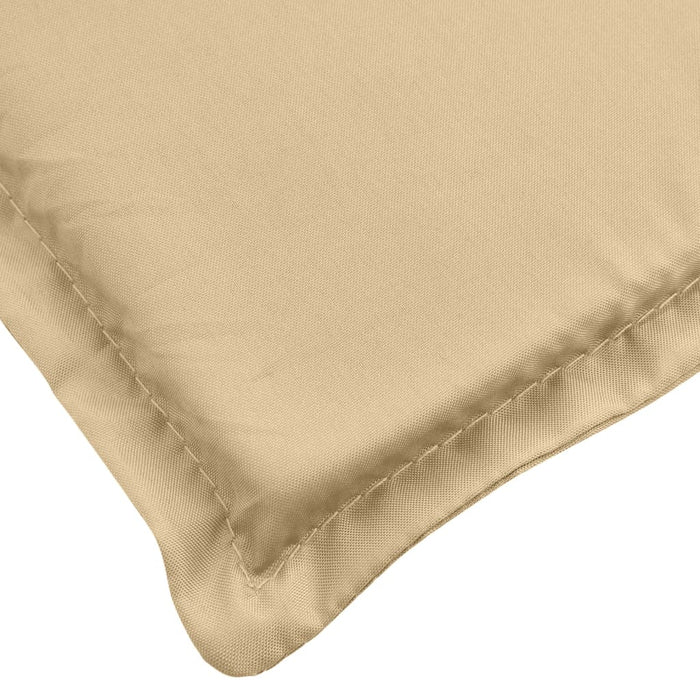 Stolputer med lav rygg 6 stk melert beige 100x50x4 cm stoff