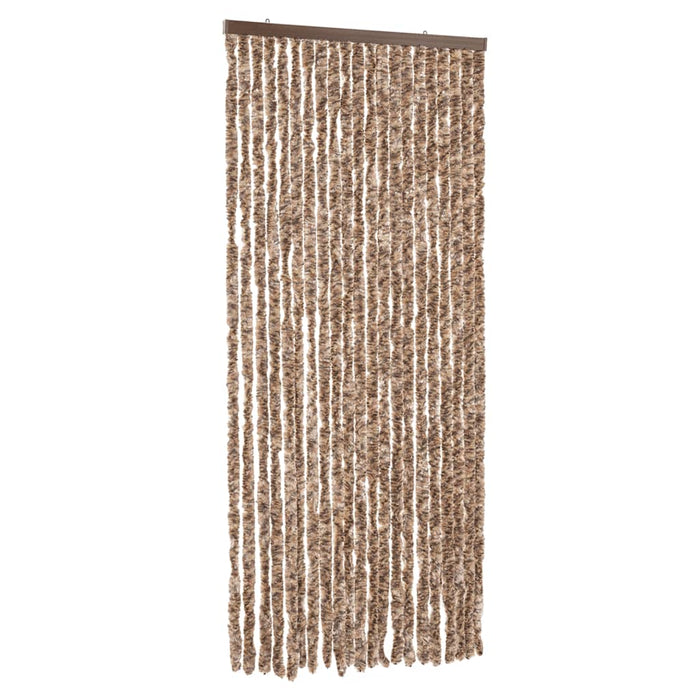 Fluegardin beige og mørkebrun 56x185 cm chenille