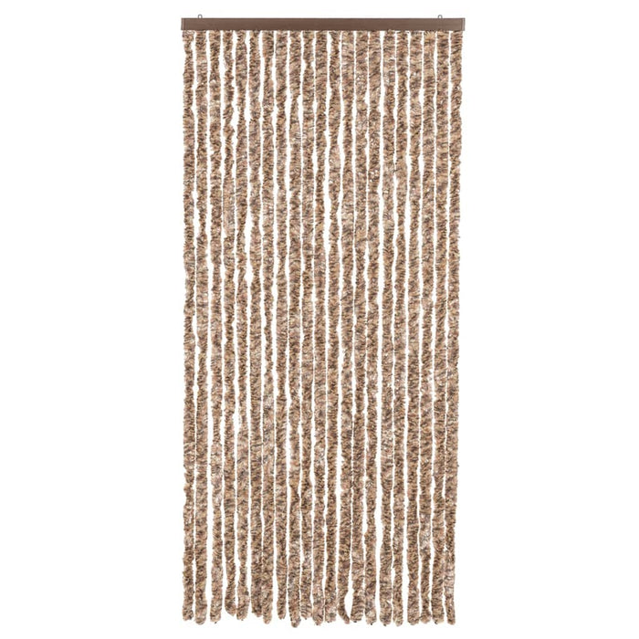 Fluegardin beige og mørkebrun 56x185 cm chenille