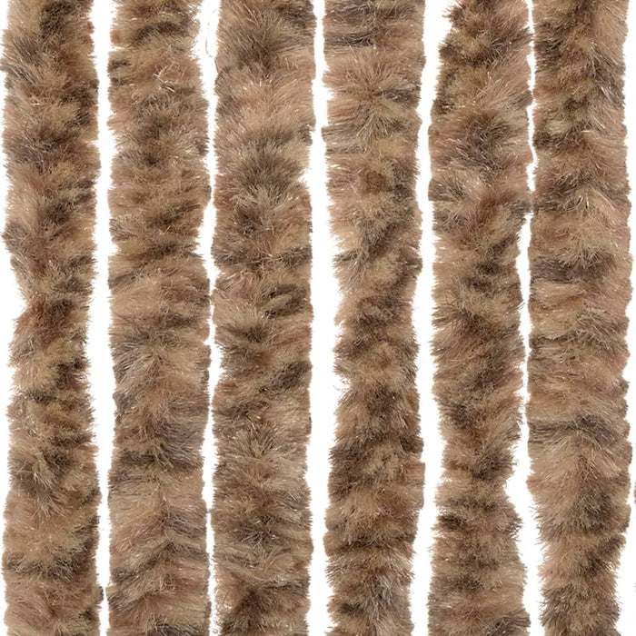 Fluegardin beige og mørkebrun 56x185 cm chenille