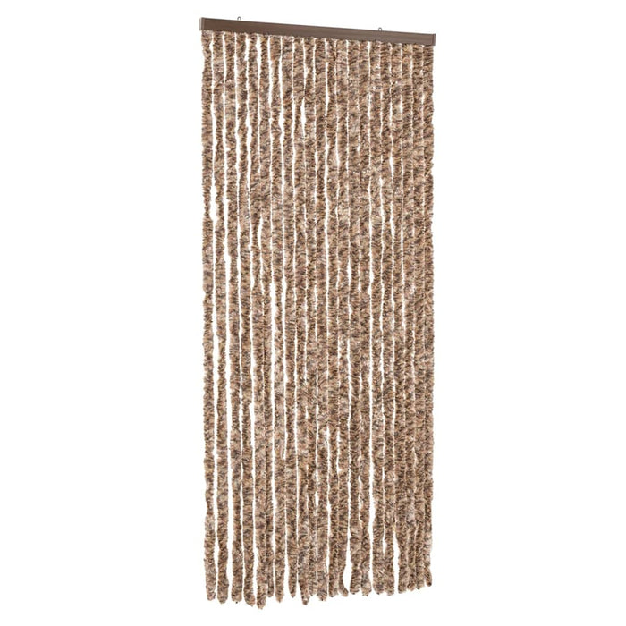 Fluegardin beige og mørkebrun 90x200 cm chenille