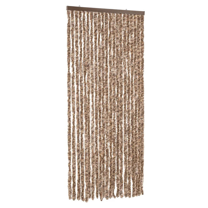 Fluegardin beige og mørkebrun 90x220 cm chenille