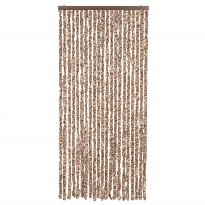 Fluegardin beige og mørkebrun 90x220 cm chenille