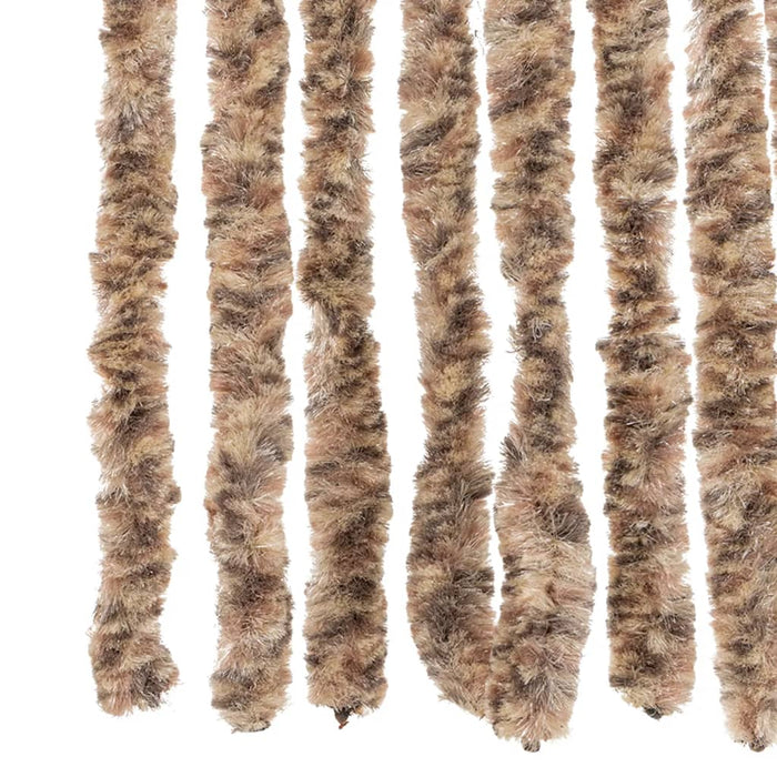 Fluegardin beige og mørkebrun 90x220 cm chenille