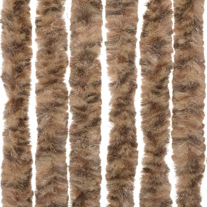 Fluegardin beige og mørkebrun 100x220 cm chenille