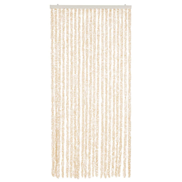 Fluegardin beige og hvit 100x220 cm chenille