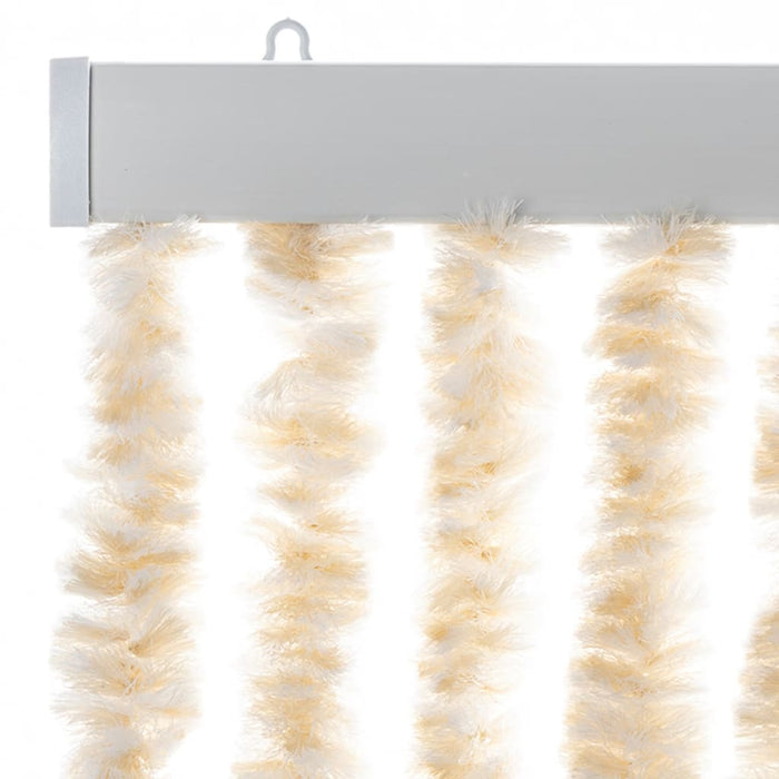 Fluegardin beige og hvit 100x230 cm chenille