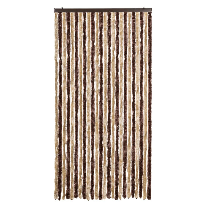 Fluegardin beige og lysebrun 100x200 cm chenille