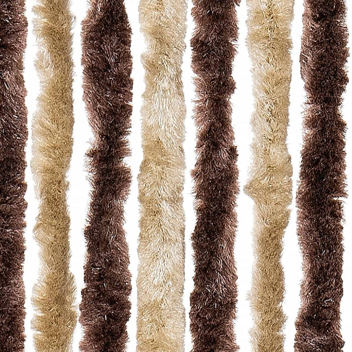 Fluegardin beige og lysebrun 100x230 cm chenille