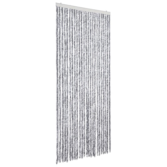 Fluegardin hvit og grå 100x230 cm chenille