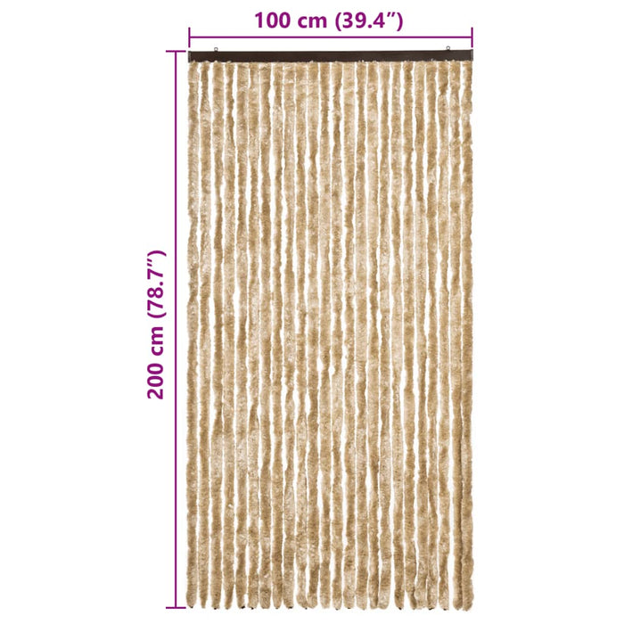 Fluegardin beige 100x200 cm chenille