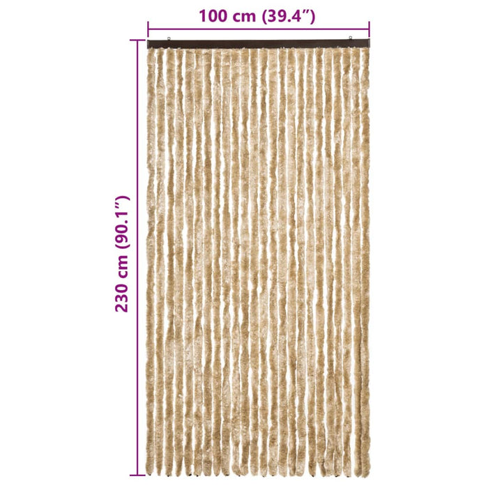 Fluegardin beige 100x230 cm chenille