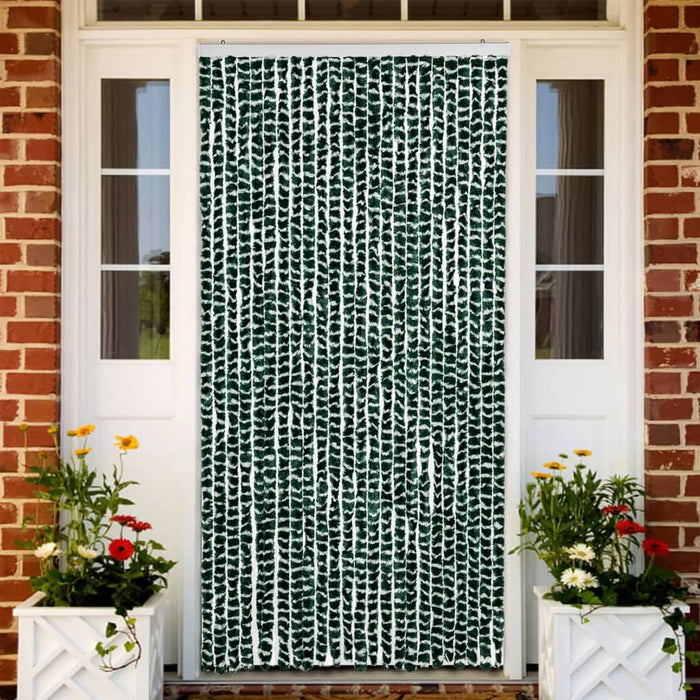 Fluegardin grønn og hvit 100x230 cm chenille