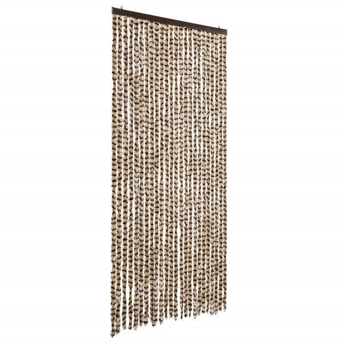 Fluegardin beige og brun 100x230 cm chenille