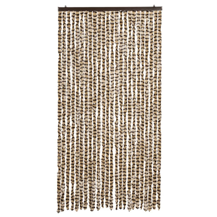 Fluegardin beige og brun 100x230 cm chenille