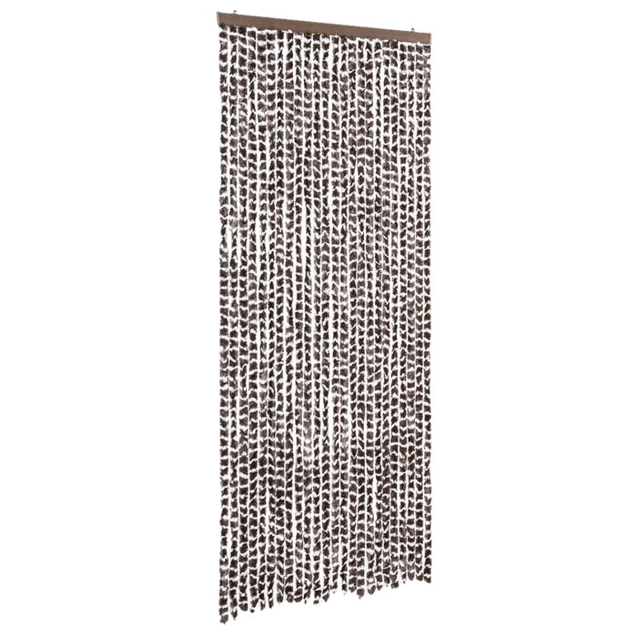 Fluegardin brun og hvit 100x200 cm chenille