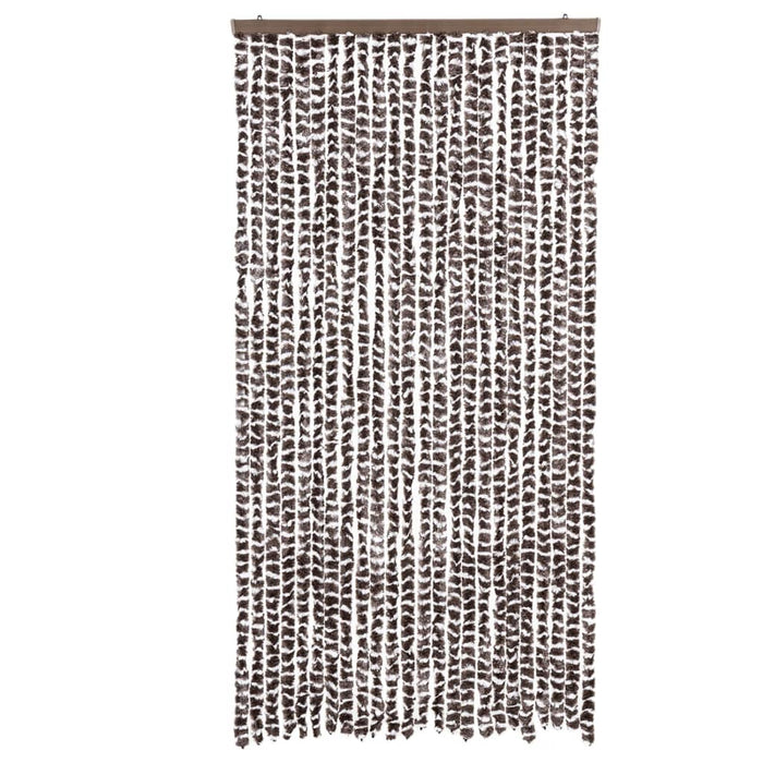 Fluegardin brun og hvit 100x200 cm chenille