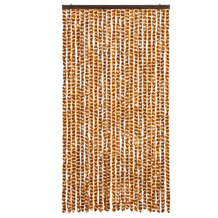 Fluegardin oker og hvit 100x200 cm chenille