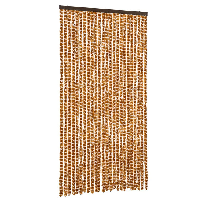 Fluegardin oker og hvit 100x230 cm chenille