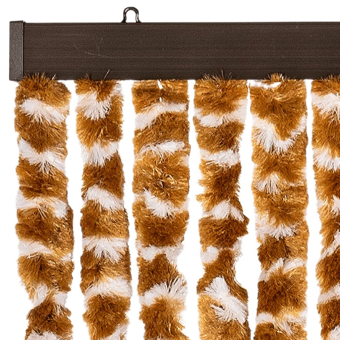 Fluegardin oker og hvit 100x230 cm chenille