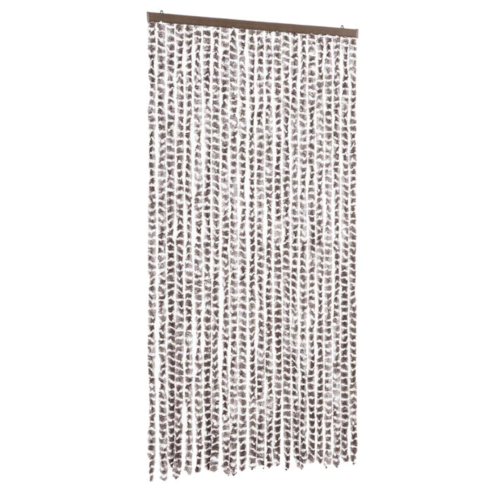 Fluegardin gråbrun og hvit 100x200 cm chenille