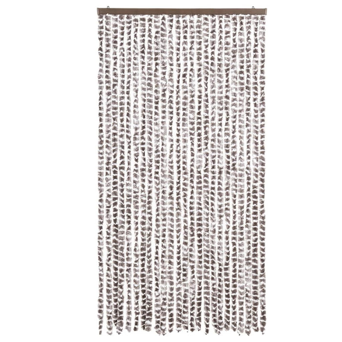 Fluegardin gråbrun og hvit 100x230 cm chenille