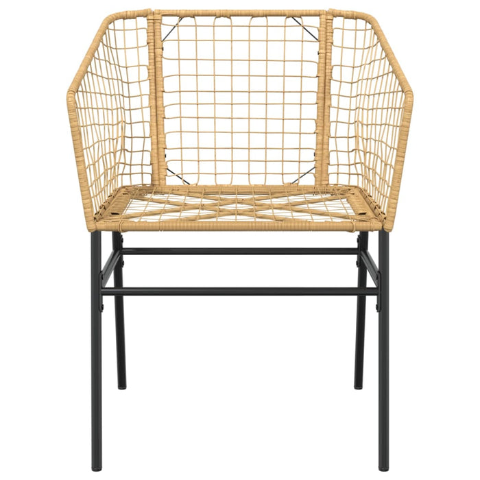 Sammenleggbare hagestoler 2 stk brun polyrotting