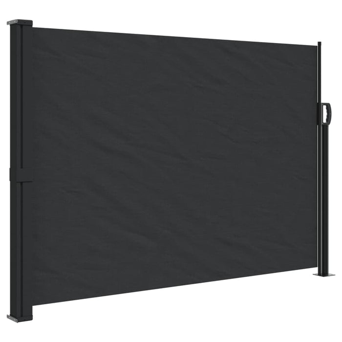 Uttrekkbar sidemarkise svart 140x300 cm