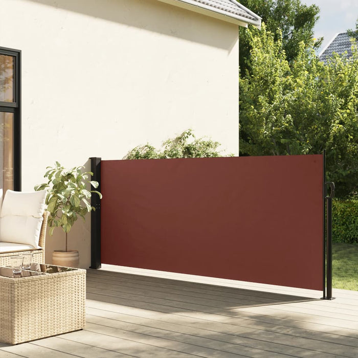 Uttrekkbar sidemarkise brun 140x300 cm