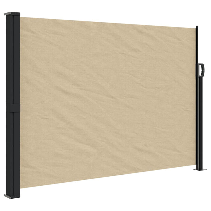 Uttrekkbar sidemarkise beige 140x300 cm