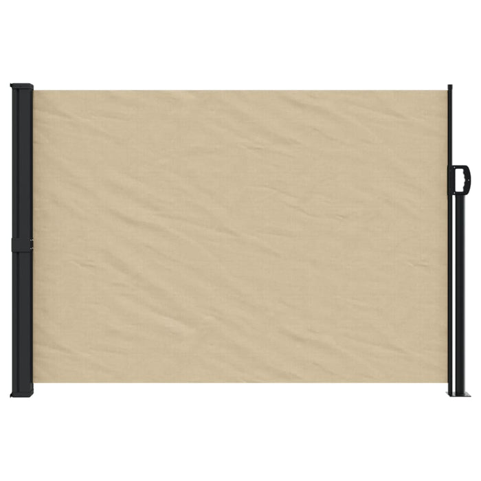 Uttrekkbar sidemarkise beige 140x300 cm