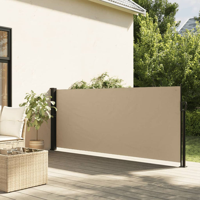 Uttrekkbar sidemarkise beige 140x300 cm