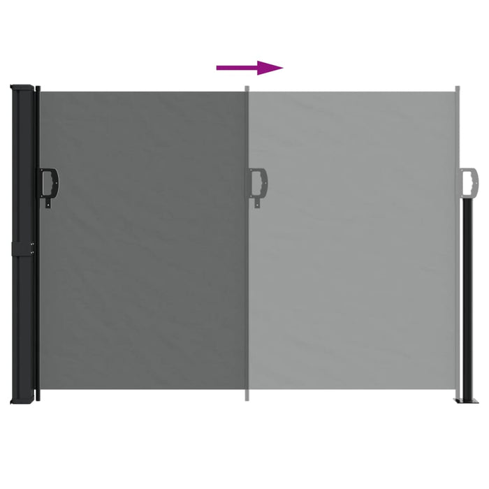 Uttrekkbar sidemarkise antrasitt 140x300 cm