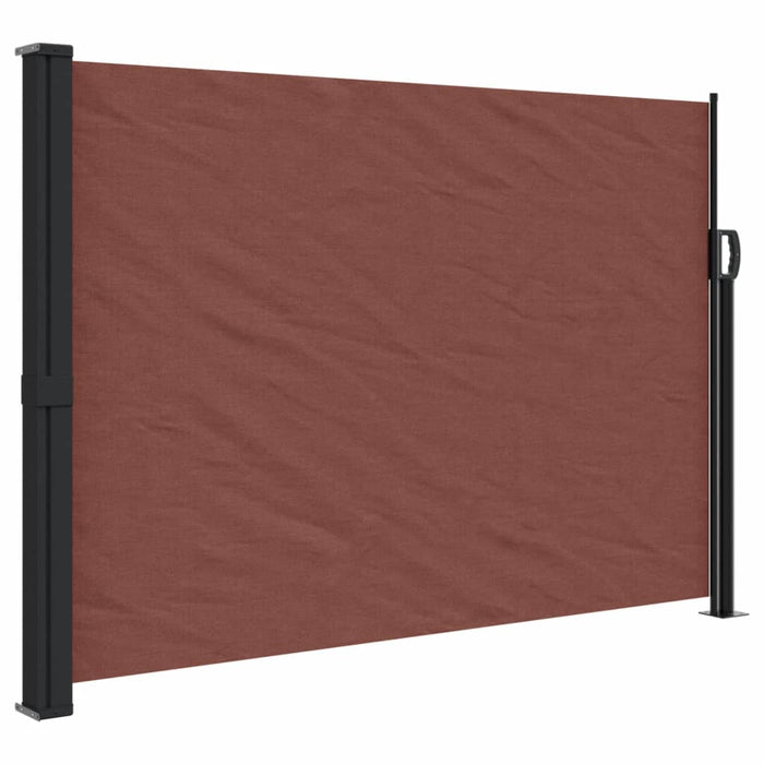 Uttrekkbar sidemarkise 140x600 cm brun