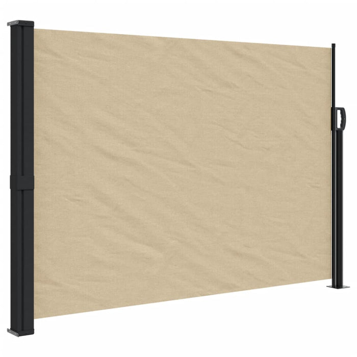 Uttrekkbar sidemarkise beige 140x600 cm