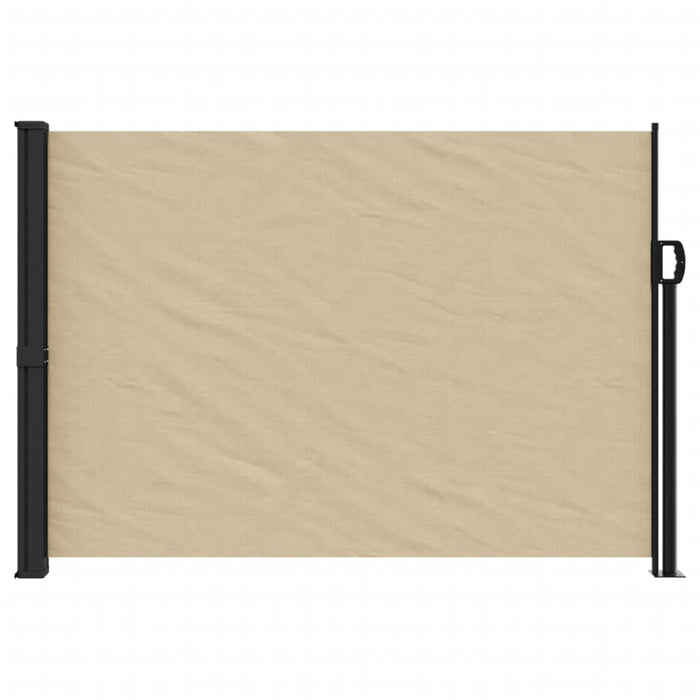 Uttrekkbar sidemarkise beige 140x600 cm