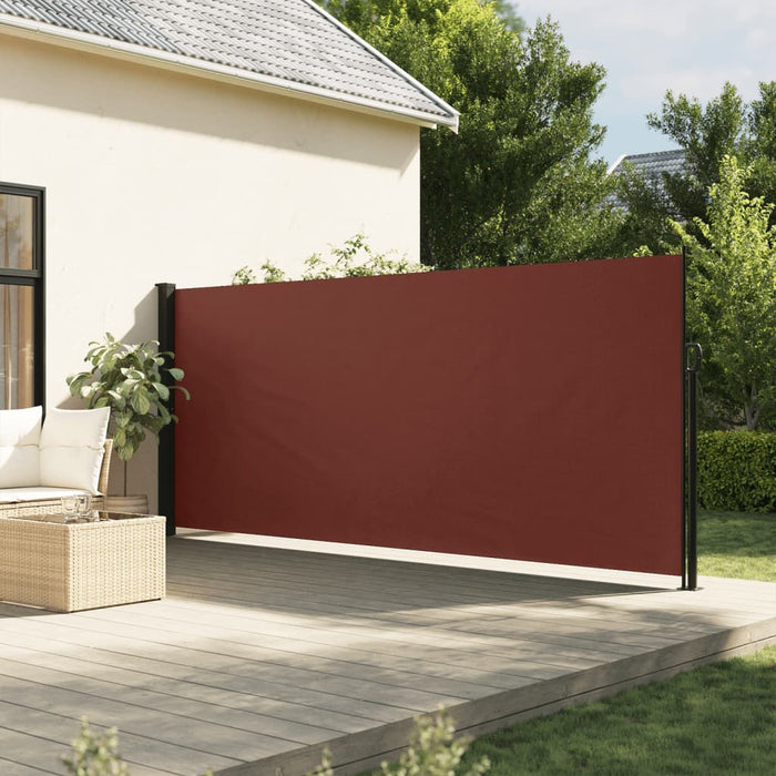 Uttrekkbar sidemarkise 180x600 cm brun