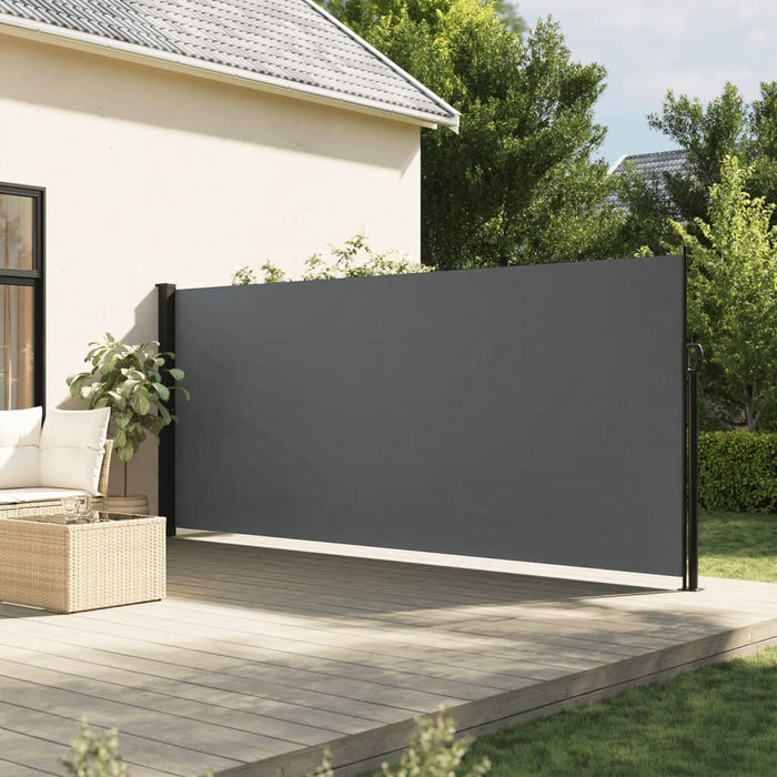 Uttrekkbar sidemarkise 180x600 cm antrasitt