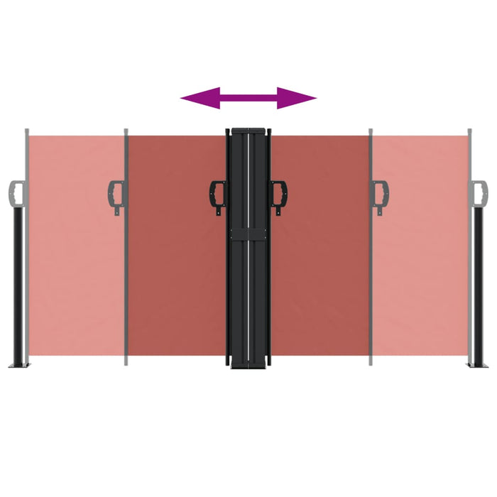 Uttrekkbar sidemarkise terrakotta 120x600 cm