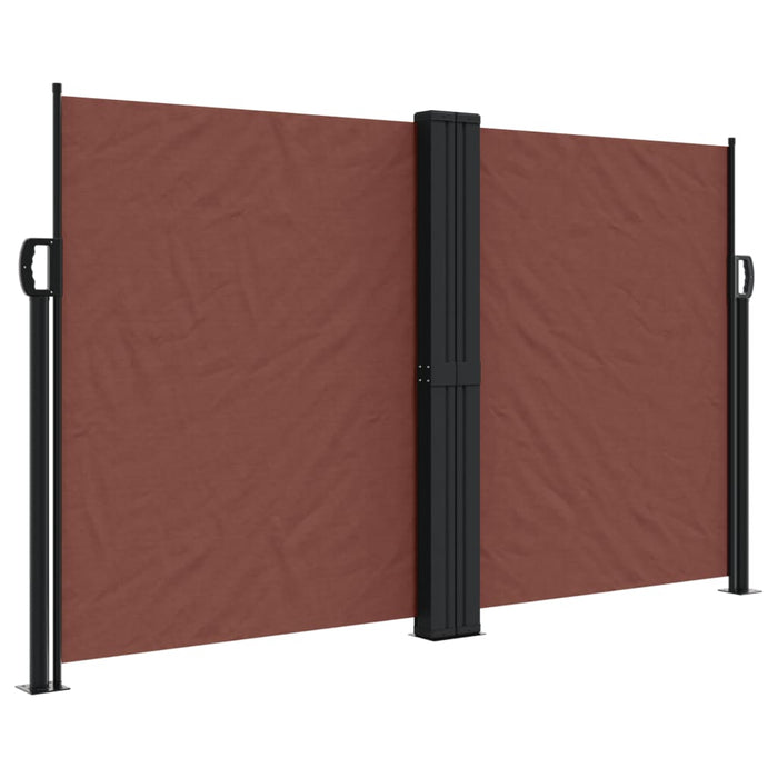 Uttrekkbar sidemarkise 140x600 cm brun