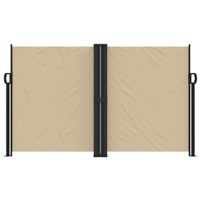 Uttrekkbar sidemarkise beige 140x600 cm