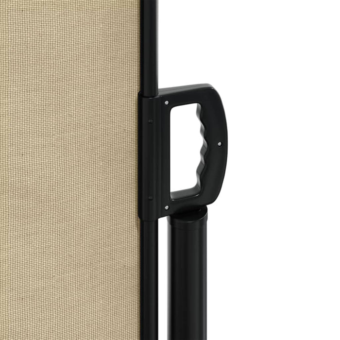 Uttrekkbar sidemarkise beige 140x600 cm