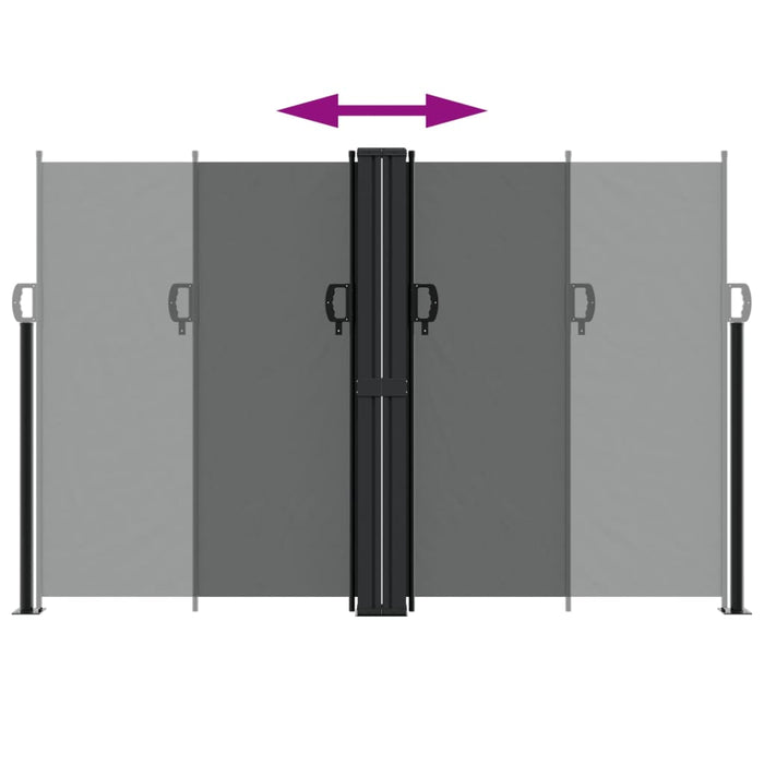 Uttrekkbar sidemarkise 160x600 cm antrasitt