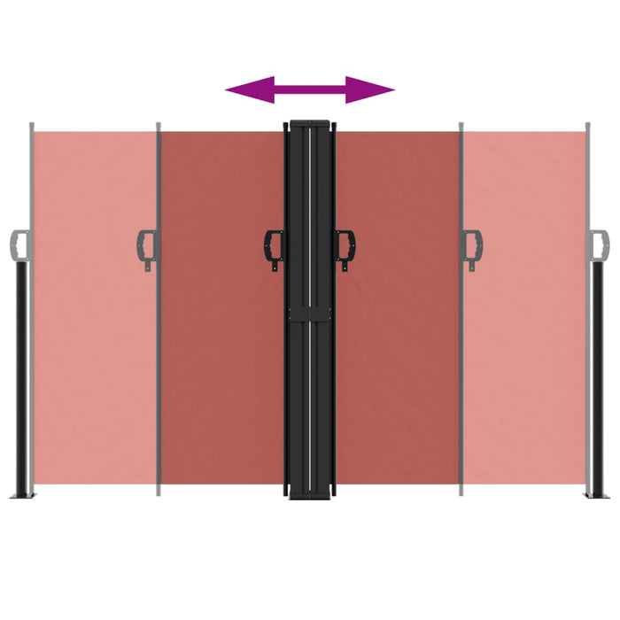 Uttrekkbar sidemarkise terrakotta 160x600 cm