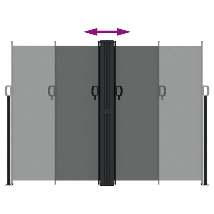 Uttrekkbar sidemarkise 180x600 cm antrasitt