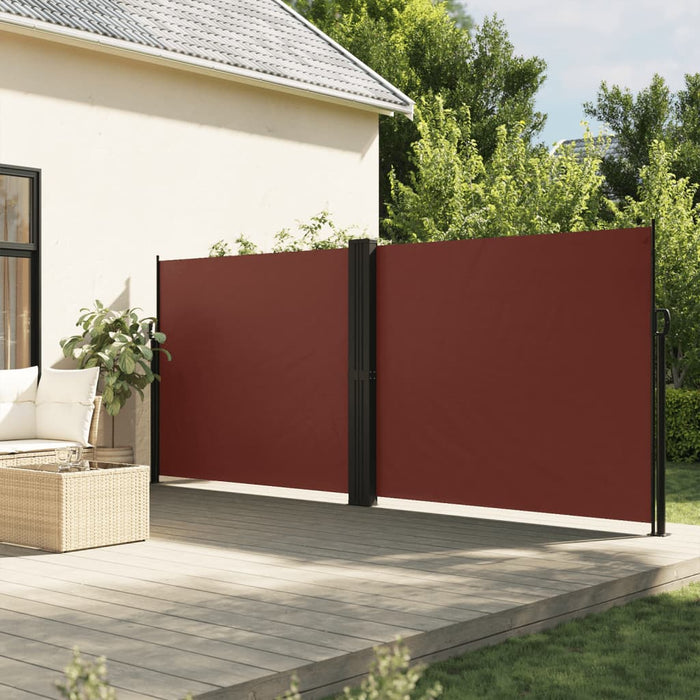 Uttrekkbar sidemarkise 180x600 cm brun