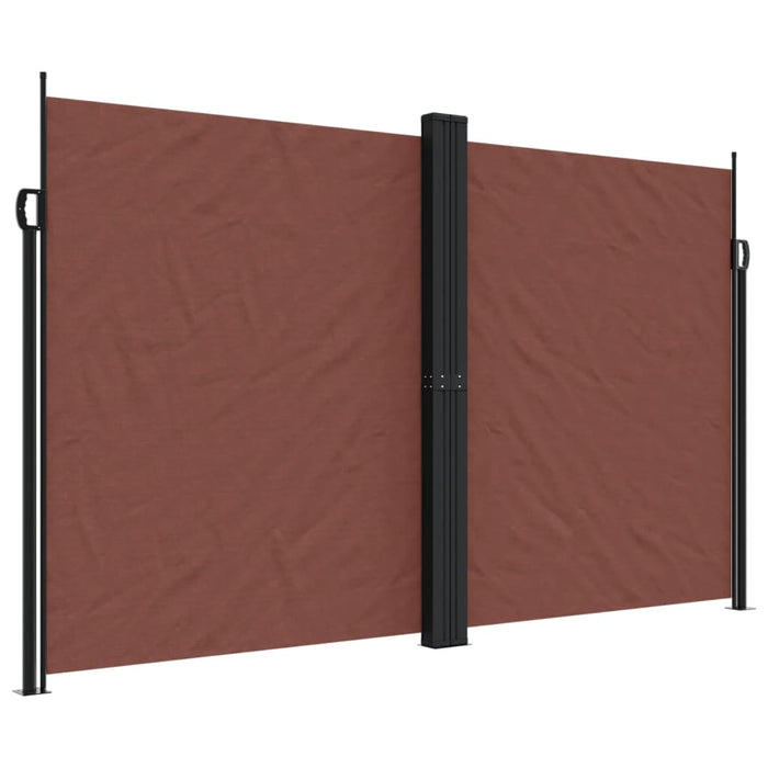 Uttrekkbar sidemarkise 200x600 cm brun