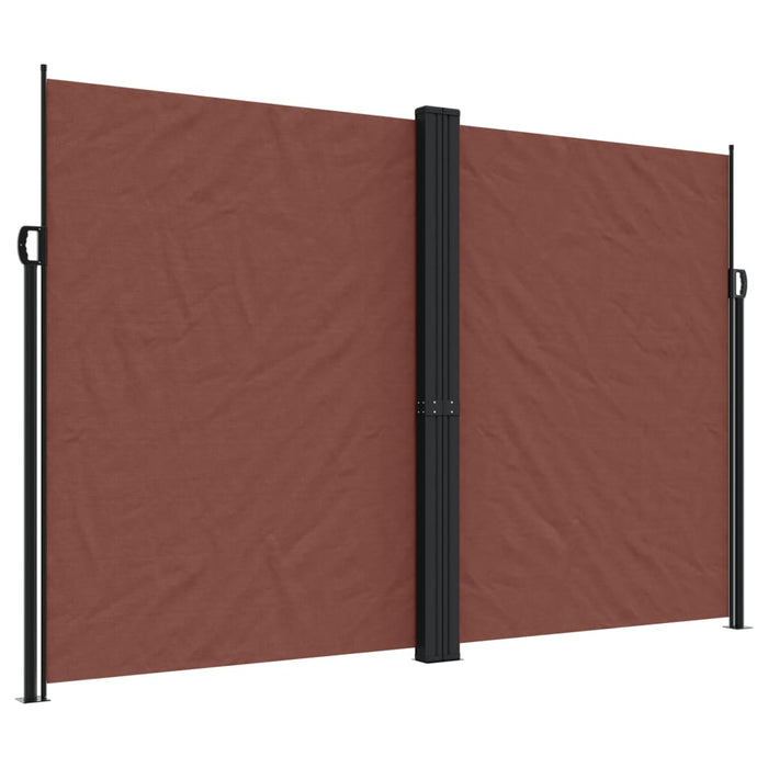 Uttrekkbar sidemarkise 220x600 cm brun