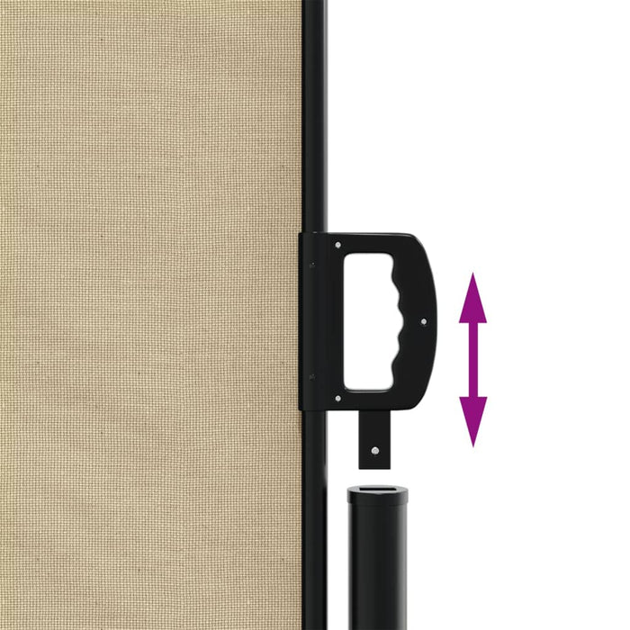 Uttrekkbar sidemarkise 100x1000 cm beige