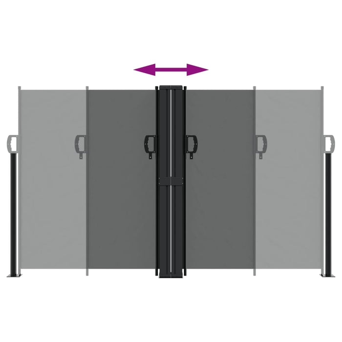 Uttrekkbar sidemarkise 140x1000 cm antrasitt